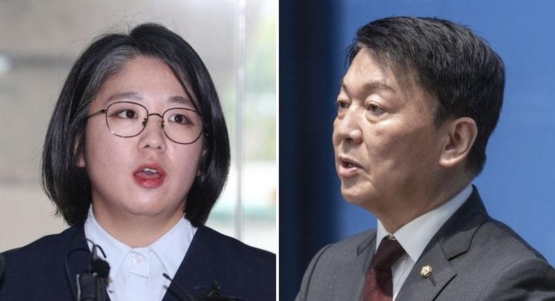 용혜인 성평등가족부 장관 후보자(왼쪽), 안철수 국민의힘 의원./사진=뉴시스, 연합뉴스
