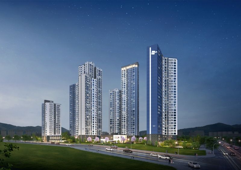 인천 미추홀구 도화동에 들어서는 ‘두산위브 더센트럴 도화’ 투시도. 두산건설이 시공한다. /사진=두산건설