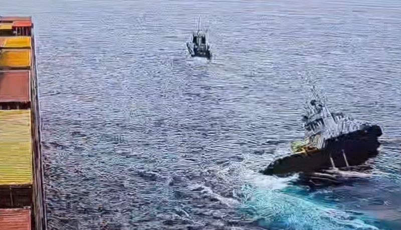'수심 87m' 바닷속으로 사라진 예인선…전복 직전 포착된 장면