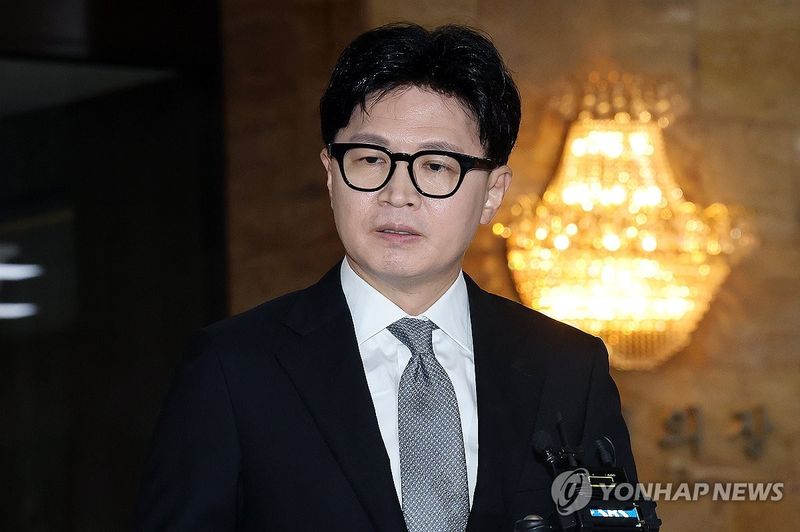 한동훈 의원, 김승원 장관 후보자 의혹 관련 백브리핑 (출처=연합뉴스)