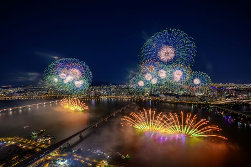 서울세계불꽃축제 2026에서 선보인 한화의 불꽃. 한화 제공
