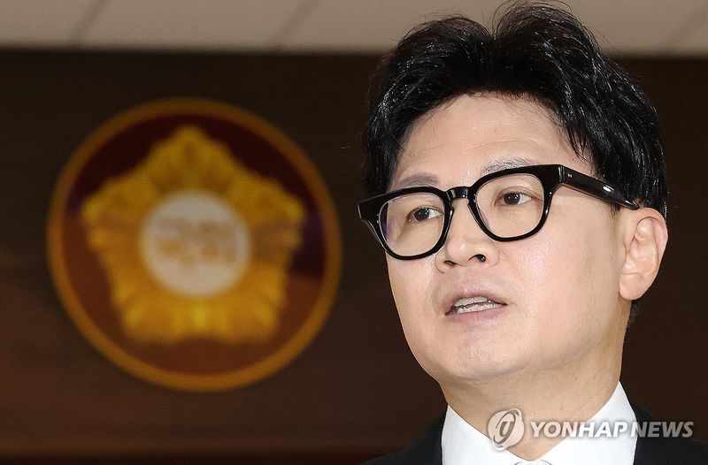 한동훈 의원, 김승원 장관 후보자 의혹 관련 백브리핑 (출처=연합뉴스)