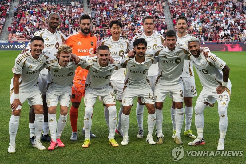 의 솔트레이크전에 선발 출전한 LAFC 선수들. (출처=연합뉴스)