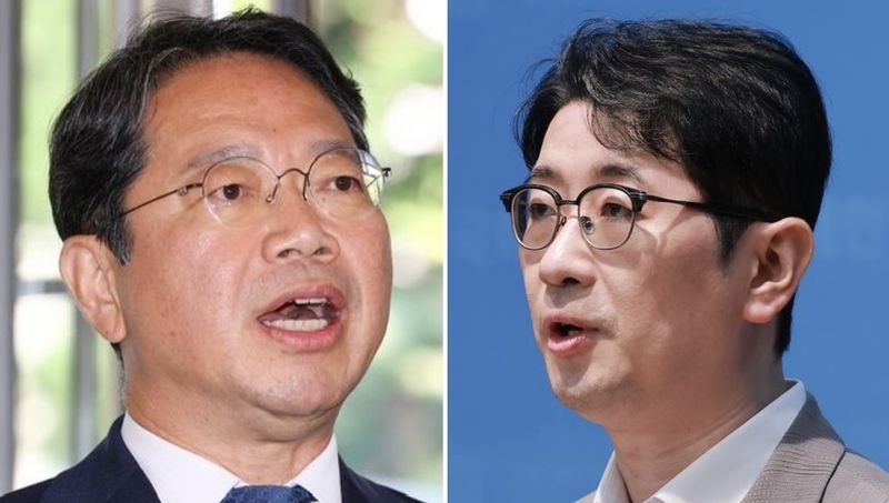 김승원 법무부 장관 후보자(왼쪽), 주진우 국민의힘 의원./사진=뉴시스, 연합뉴스