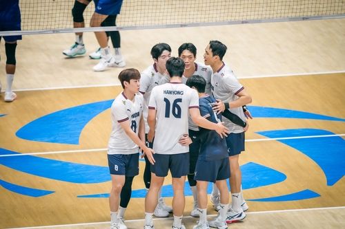 태국에 패한 남자 배구대표팀 (출처=연합뉴스)