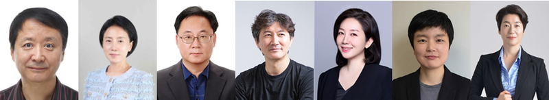 신임 공공기관장. 왼쪽부터 김종철 부산정보산업진흥원장, 김수진 부산기술창업투자원장, 송성준 부산문화재단 대표이사, 김윤규 부산문화회관 대표이사, 김정아 부산글로벌도시재단 대표이사, 김윤경 부산디자인진흥원장, 조준영 부산여성가족과 평생교육진흥원장. 부산시 제공