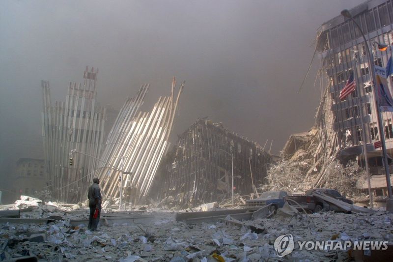 2001년 9월 11일 뉴욕 세계무역센터(WTC) 붕괴 당시 자료사진.연합뉴스