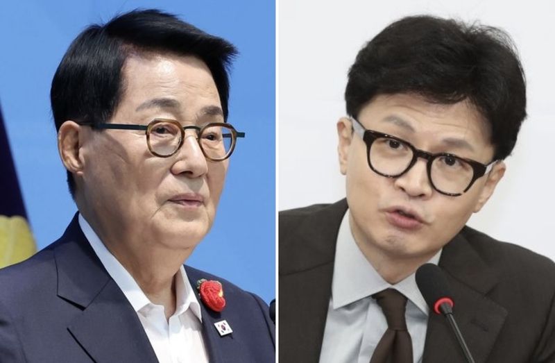 박지원 더불어민주당 의원(왼쪽), 한동훈 무소속 의원./사진=뉴스1