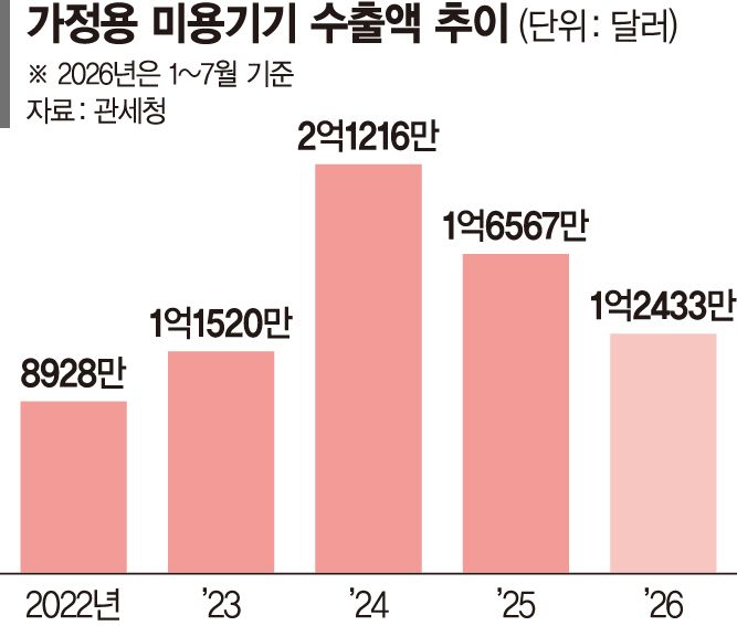"K화장품과 같이 쓰면 효과 두배"… 홈 뷰티기기 수출 늘었다