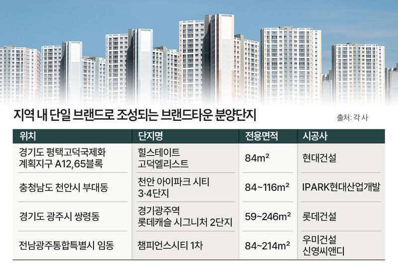 브랜드타운 분양단지. 더피알 제공