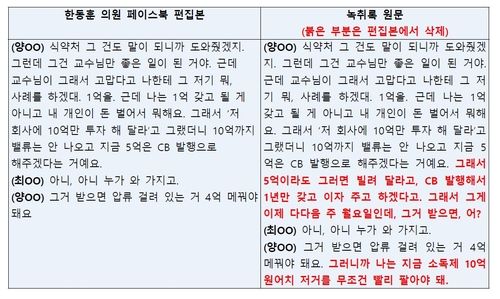김승원 법무후보, 녹취록 공개한 한동훈에 "악의적 왜곡&middot;조작"(종합2보)