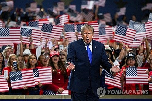 공화당 중간선거 전당대회 참석한 도널드 트럼프 미국 대통령. 연합뉴스