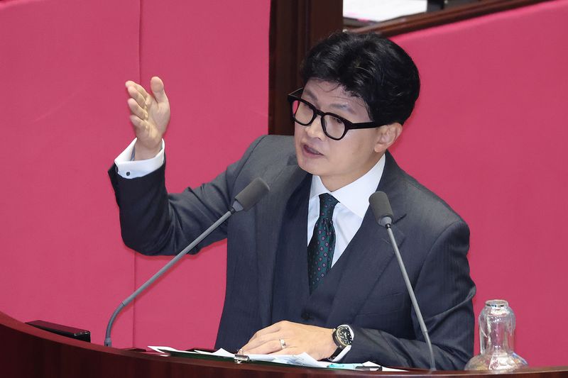 한동훈 무소속 의원이 10일 서울 여의도 국회에서 열린 제439회 국회(정기회) 제6차 본회의에서 외교·통일·안보 분야 대정부질문을 하고 있다. 2026.9.10 ⓒ 뉴스1 신웅수 기자
