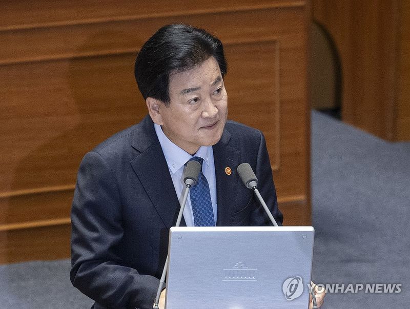 질의에 답하는 정동영 통일부 장관 (출처=연합뉴스)