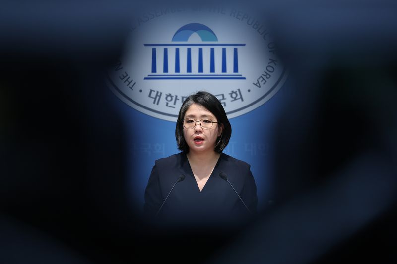 용혜인 성평등가족부 장관 후보자가 10일 서울 여의도 국회 소통관에서 입장 발표 기자회견을 하고 있다. 2026.9.10 ⓒ 뉴스1 신웅수 기자