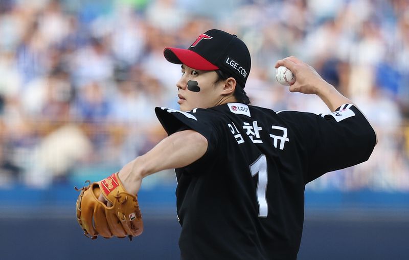단독 다승왕 등극을 노리는 임찬규. 연합뉴스