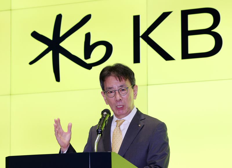 차기 KB금융 회장 후보로 내정된 이재근 KB금융그룹 부문장이 14일 오전 서울 영등포구 여의도 KB금융 신관에서 소감을 밝히고 있다. 2026.9.14 ⓒ 뉴스1 박지혜 기자