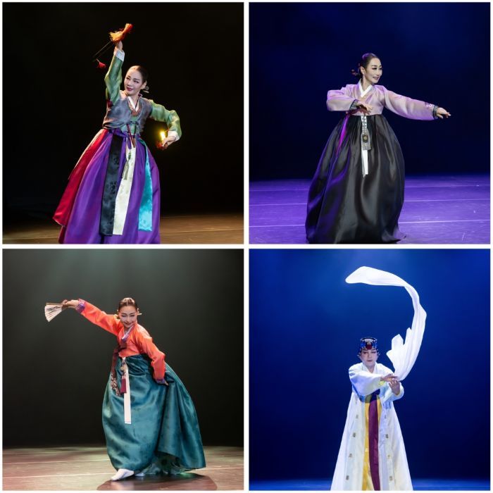 서울남산국악당에서 진행된 '춤&판'. (위에서 왼쪽), 이애현(위에서 오른쪽), 김용복(아래에서 왼쪽), 김승일(아래에서 오른쪽). /사진=사단법인 한국춤협회