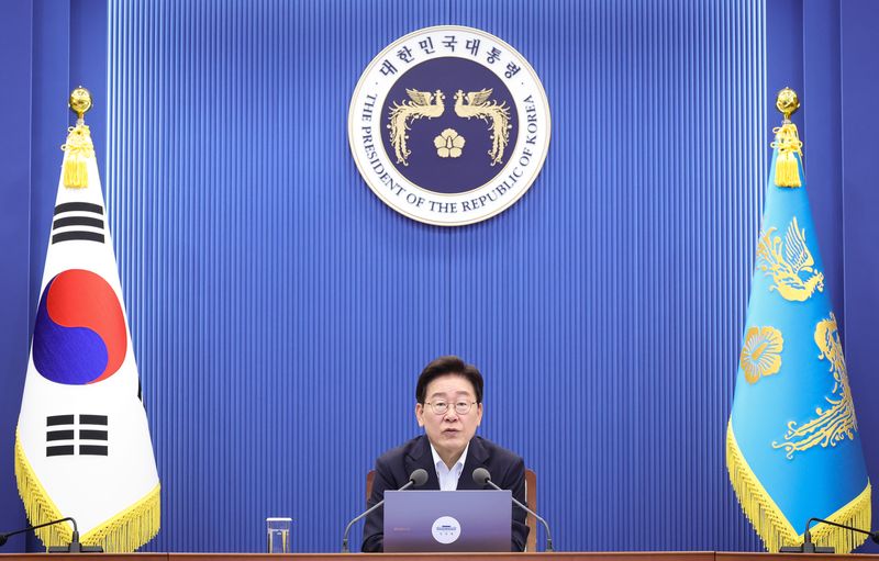 이재명 대통령이 지난달 6일 청와대에서 열린 수석보좌관회의에서 발언을 하고 있다. (청와대통신사진기자단) 2026.8.6 ⓒ 뉴스1 이재명 기자