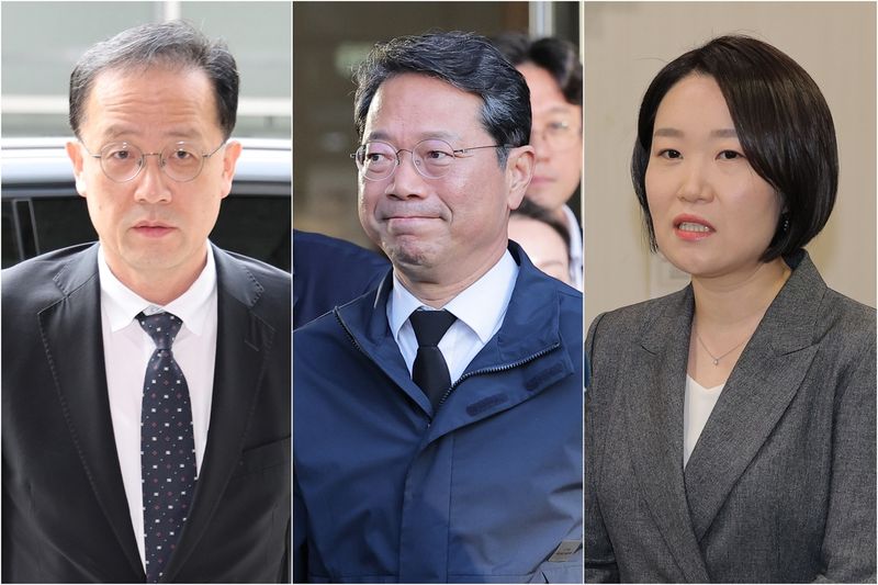 15일 국회 인사청문회 앞둔 장관 후보자들. 왼쪽부터 이형일 부총리겸 기획재정부 장관 후보자, 김승원 법무부 장관 후보자, 이소영 중소벤처기업부 장관 후보자. 연합뉴스