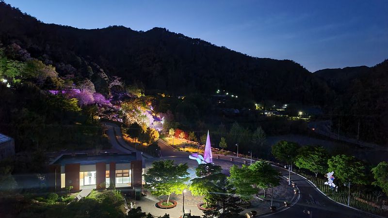 홍천 무궁화수목원이 오는 18일부터 매주 금·토·일요일과 공휴일 오후 6시부터 9시까지 야간 운영에 들어간다. 홍천군 제공