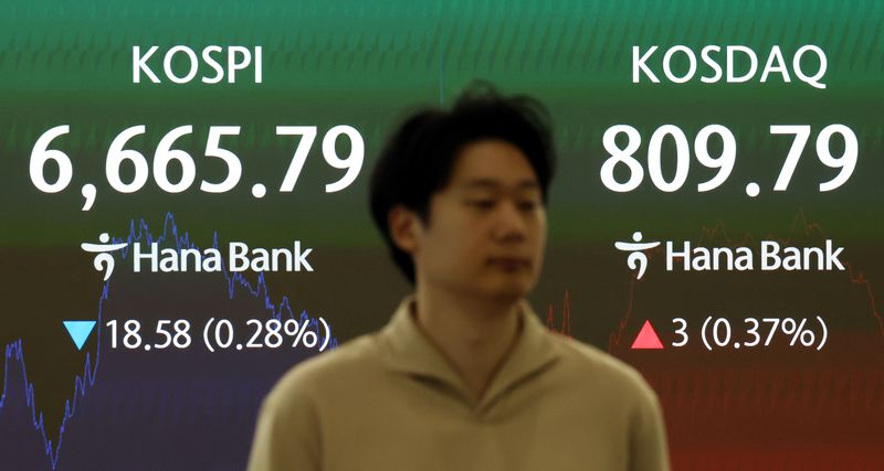 [서울=뉴시스] 박영태 기자 =코스피가 25.12포인트(0.38%) 내린 6659.25에 장을 시작한 15일 오전 서울 중구 하나은행 본점에서 딜러들이 업무를 보고 있다. 코스닥은 0.30포인트(0.04%) 내린 806.49에 개장했다. 2026.09.15. since1999@newsis.com