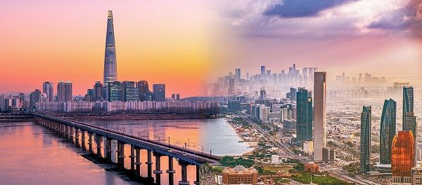 서울과 아부다비의 전경. 사진= 아부다비 투자 포럼