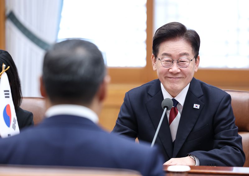 이재명 대통령이 16일 청와대에서 열린 사디르 자파로프 키르기스스탄 대통령과의 정상회담에서 발언하고 있다. 2026.9.16 ⓒ 뉴스1 이재명 기자