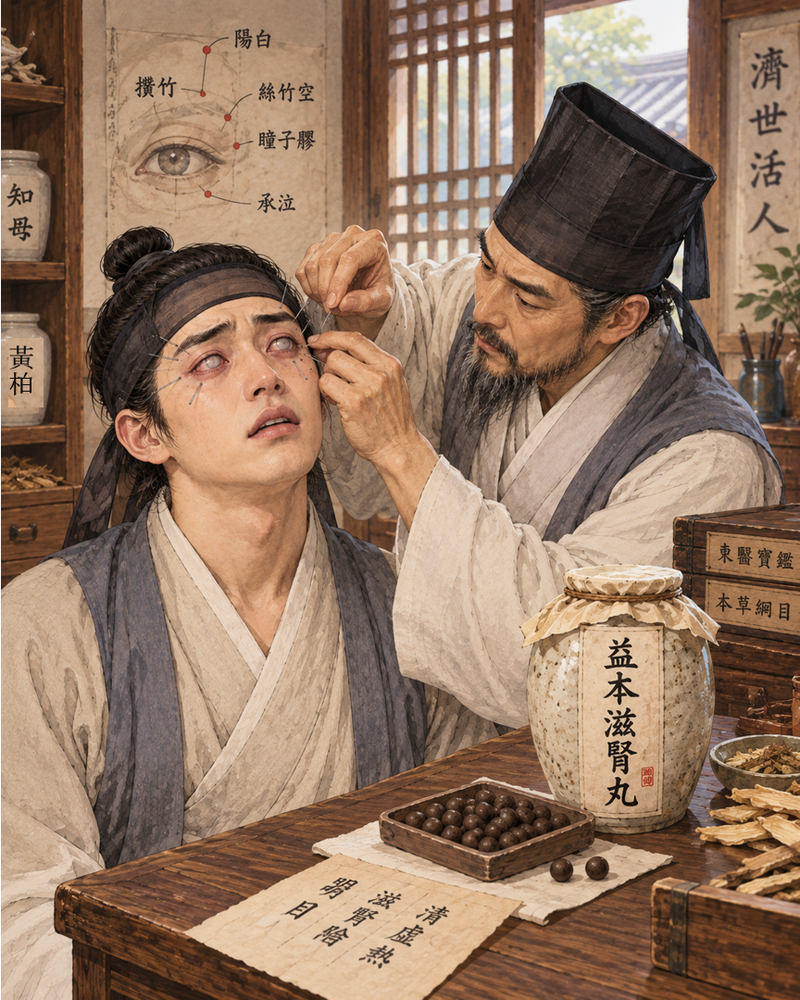 약재의 수보다 중요한 것은 병기에 정확히 맞는가이다. 때로는 몇 가지 약재만으로도 약력이 더 집중되기 때문에 더 큰 효과를 낼 수 있다. 챗GPT에 의한 AI생성 이미지