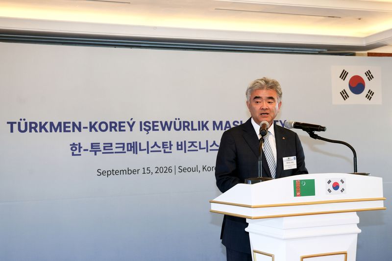 정원주 대우건설 회장이 지난 15일 열린 '한-투르크 비즈니스 포럼'에 참석해 발언하고 있다. 대우건설 제공