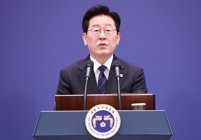 이재명 대통령이 18일 청와대 영빈관에서 열린 현안 기자회견에서 발언하고 있다. (청와대통신사진기자단) 2026.9.18 ⓒ 뉴스1 허경 기자