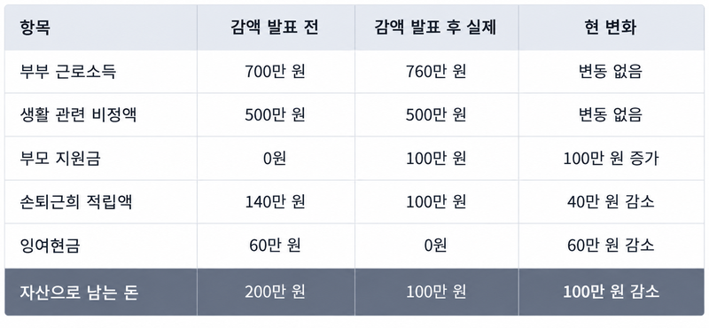 정우진·최수현씨 부부 월 현금흐름표