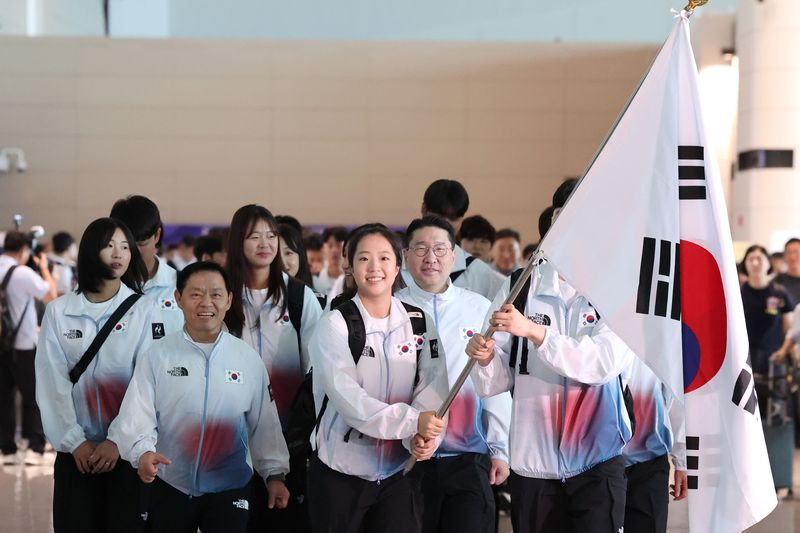 2026 아이치·나고야 아시안게임을 앞둔 대한민국 선수단. 뉴스1