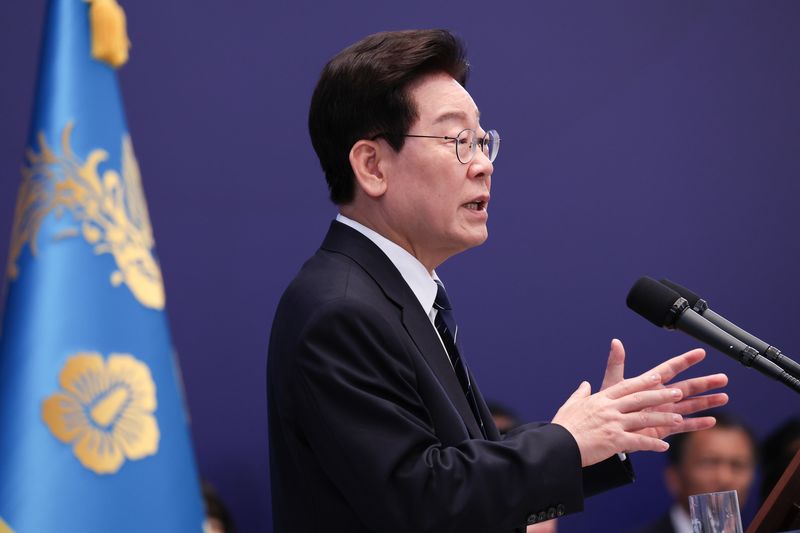 이재명 대통령이 18일 청와대 영빈관에서 열린 현안 기자회견에서 발언하고 있다. (청와대통신사진기자단) 2026.9.18 ⓒ 뉴스1 허경 기자