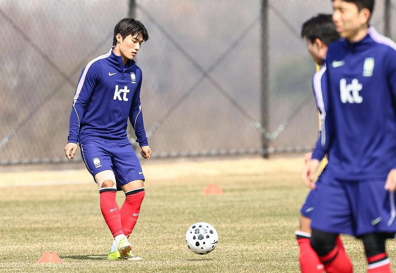생애 처음으로 축구대표팀에 선발된 김민수. ⓒ 뉴스1 김도우 기자