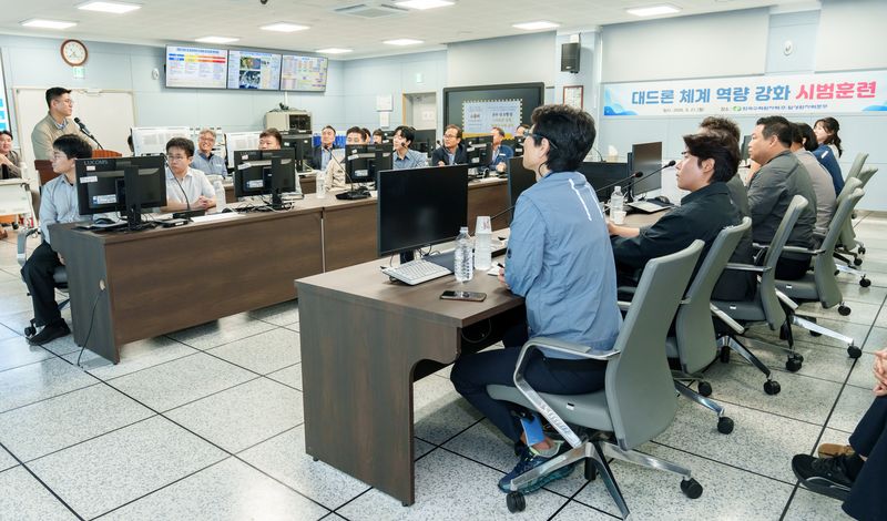 한수원(주) 월성본부 통합 대 드론 방어체계 시범 훈련 모습. (월성본부 제공. 재판매 및 DB 금지) 2026.9.21/뉴스1