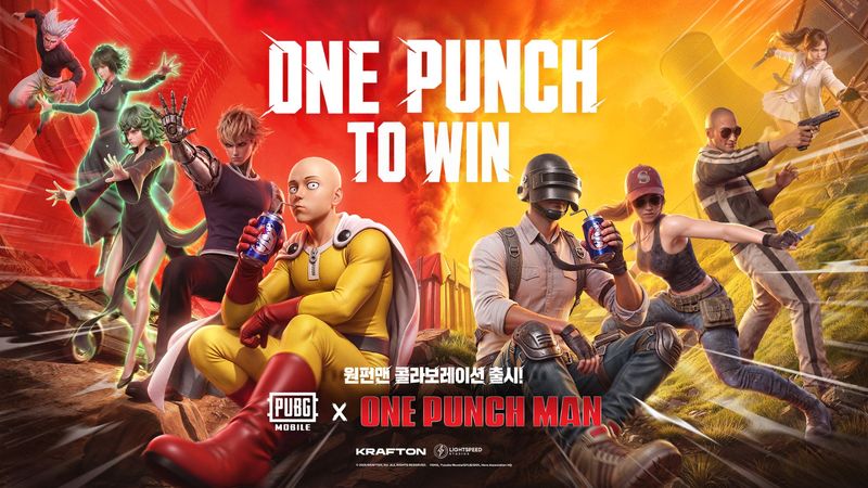 배틀그라운드 X 원펀맨 컬래버레이션 이미지. 크래프톤 제공