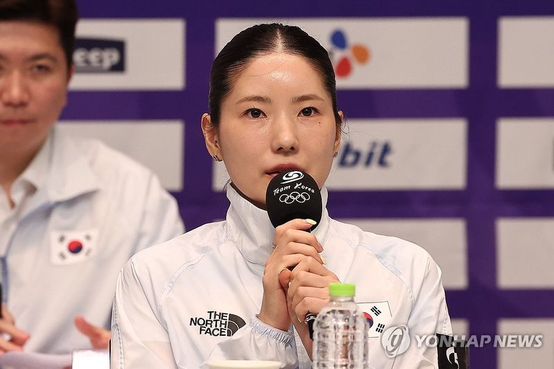 발언하는 펜싱 송세라 (출처=연합뉴스)