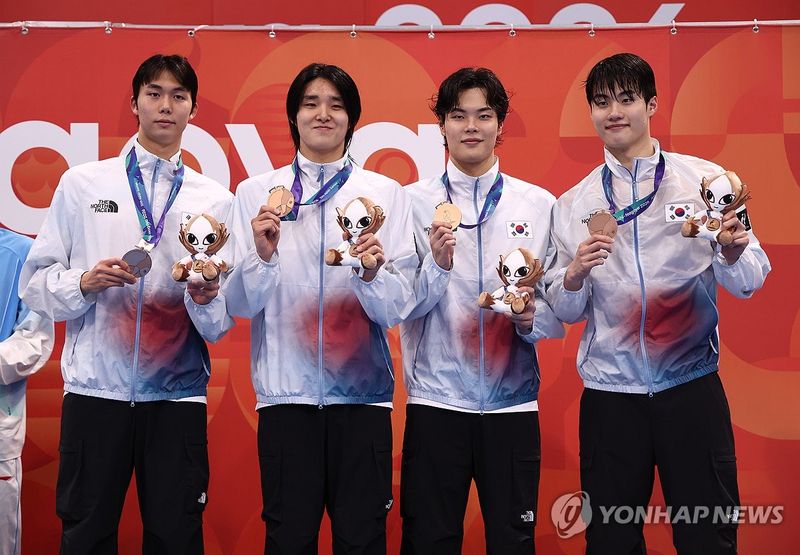 남자 계영 800ｍ 동메달 (출처=연합뉴스)