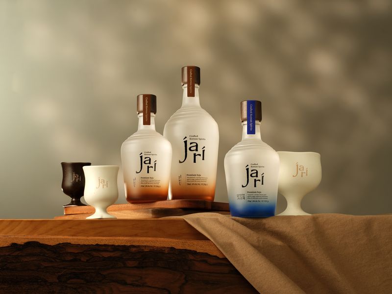프리미엄 증류주 브랜드 '자리' 제품 라인업. CJ제일제당 제공