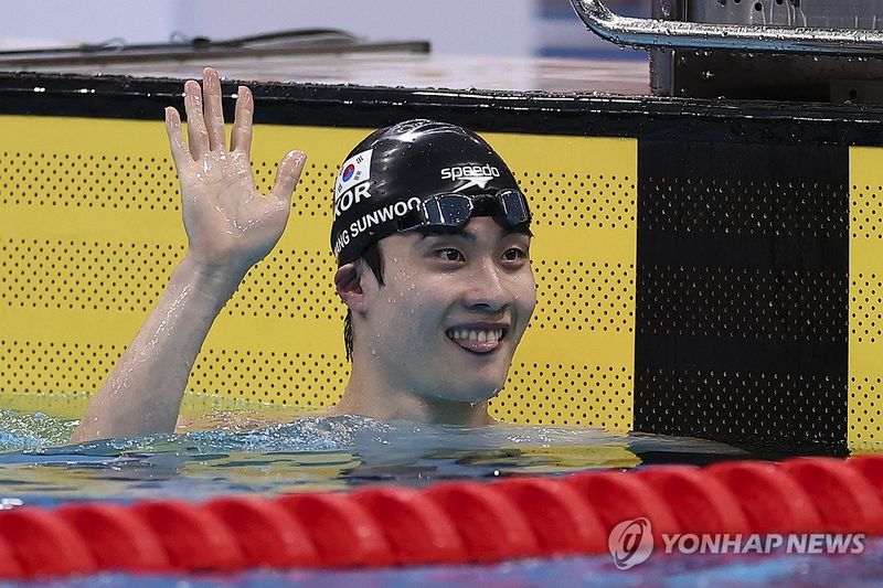 경기 마친 황선우 (출처=연합뉴스)