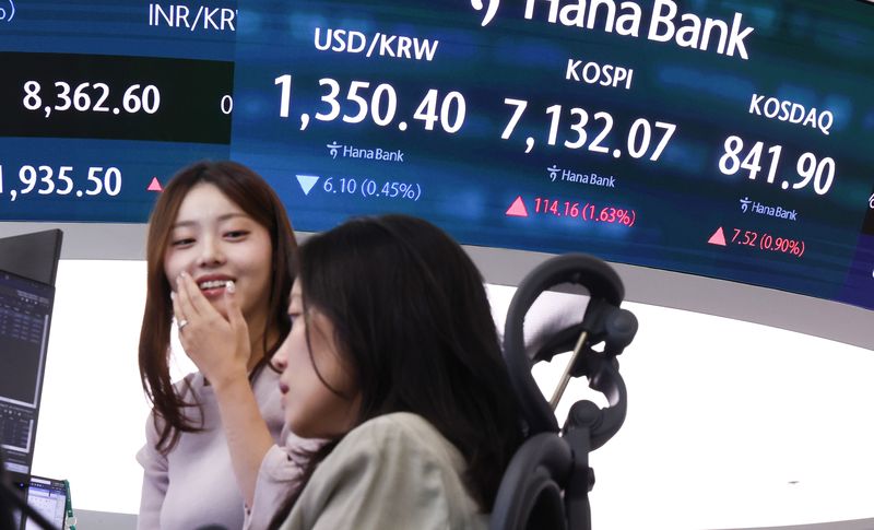 23일 오전 서울 중구 하나은행 본점 딜링룸 전광판에 증시 시황이 표시되어 있다. 2026.9.23 ⓒ 뉴스1 최지환 기자