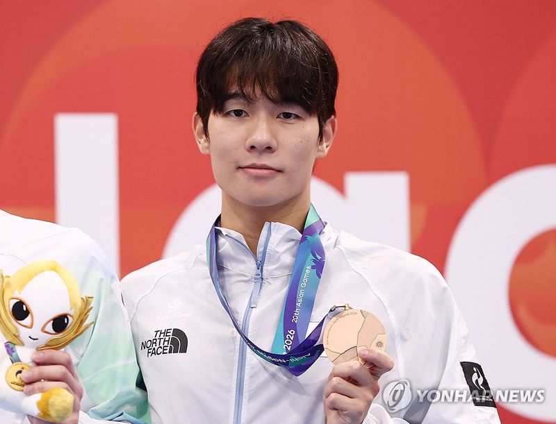 동메달을 단 김민섭. 연합뉴스