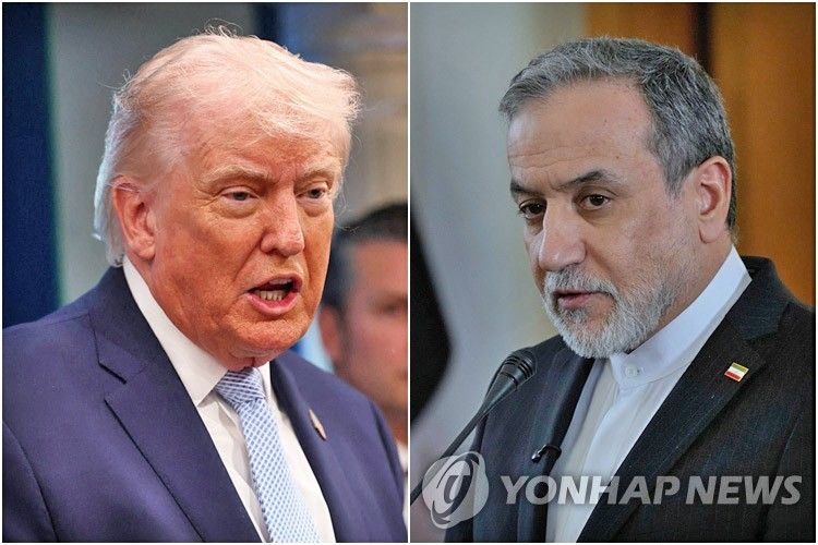 도널드 트럼프 미국 대통령(왼쪽)과 아바스 아라그치 이란 외무장관 연합뉴스