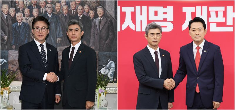 여·야 대표 만난 강신철 국방부 장관