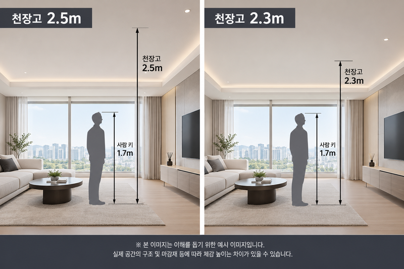 '아크메르 동탄' 천장고 관련 이미지. 업계 제공