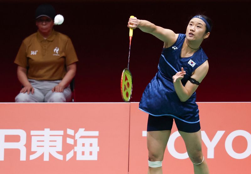 대한민국 안세영이 29일 일본 이치노미야 시립체육관에서 열린 2026 아이치·나고야 아시안게임 배드민턴 여자 단식 결승전에서 일본의 야마구치 아카네와 맞대결을 펼치고 있다. 뉴스1