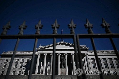 미 워싱턴DC의 재무부 청사 (출처=연합뉴스)