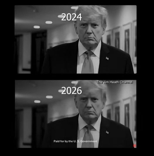 트럼프 2024년 선거광고(상)와 2026년 국토안보부 광고(하) (출처=연합뉴스)