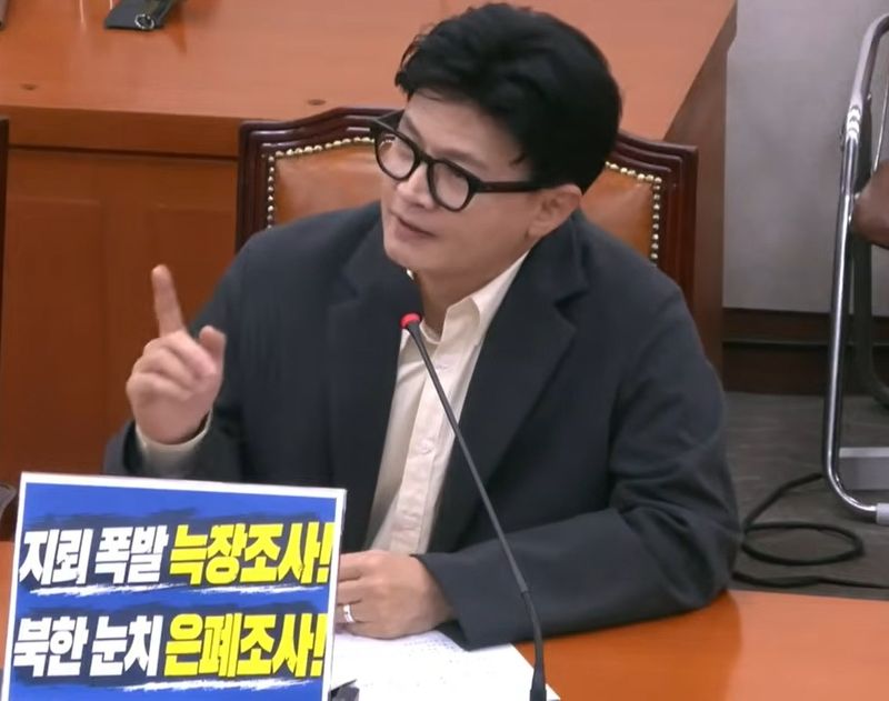 한동훈 무소속 국회의원이 30일 국회 외교통일위원회 전체회의에서 발언하고 있다. 국회tv 갈무리